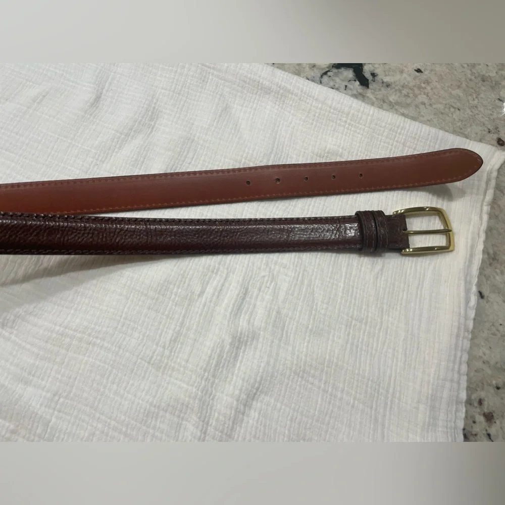 J. HILBURN COGNAC LEATHER BELT SIZE 41